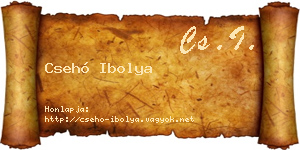 Csehó Ibolya névjegykártya